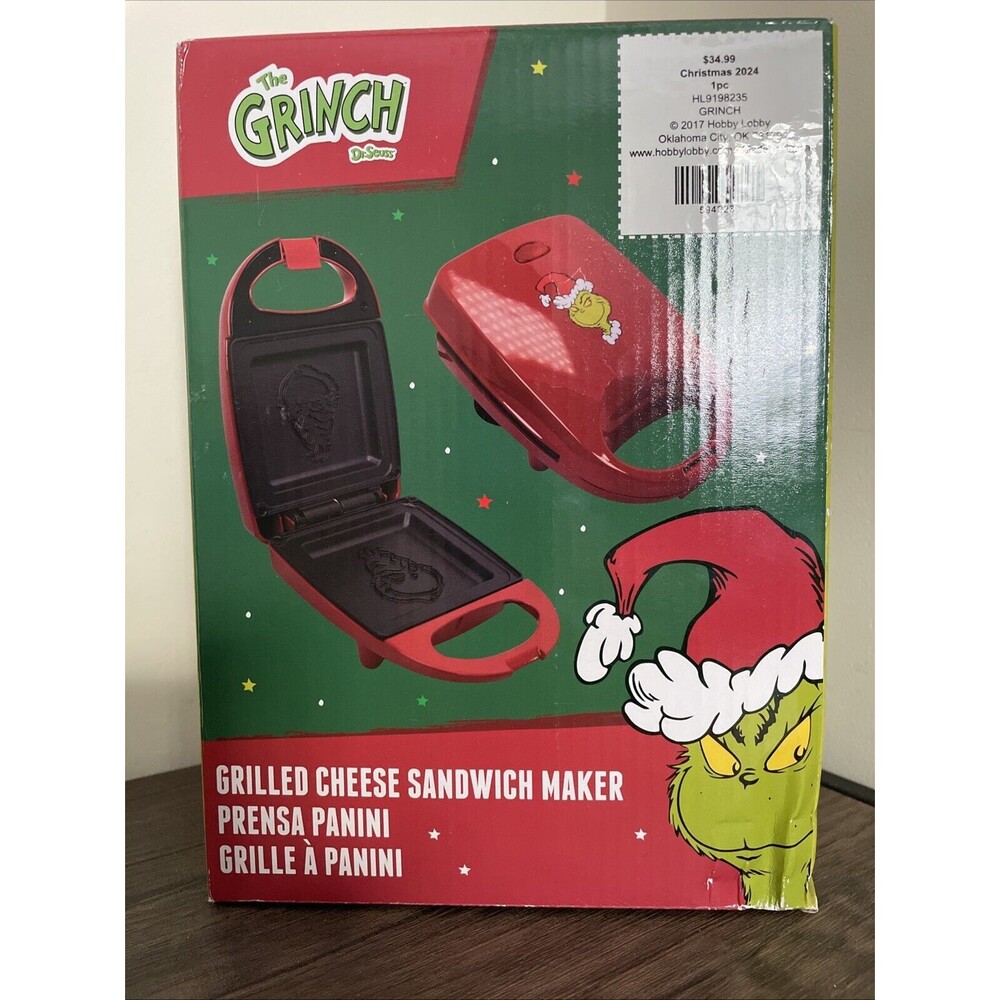 NEW Dr Seuss' The Grinch Grilled Cheese Sandwich‎ Maker/Press